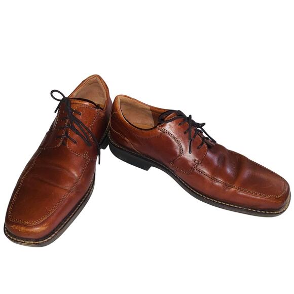 ECCO Helsinki 2.0 Brown Moc-Toe Oxford Comfort Shoes - Men's Size 47 (US 13)‎ - Picture 1 of 12